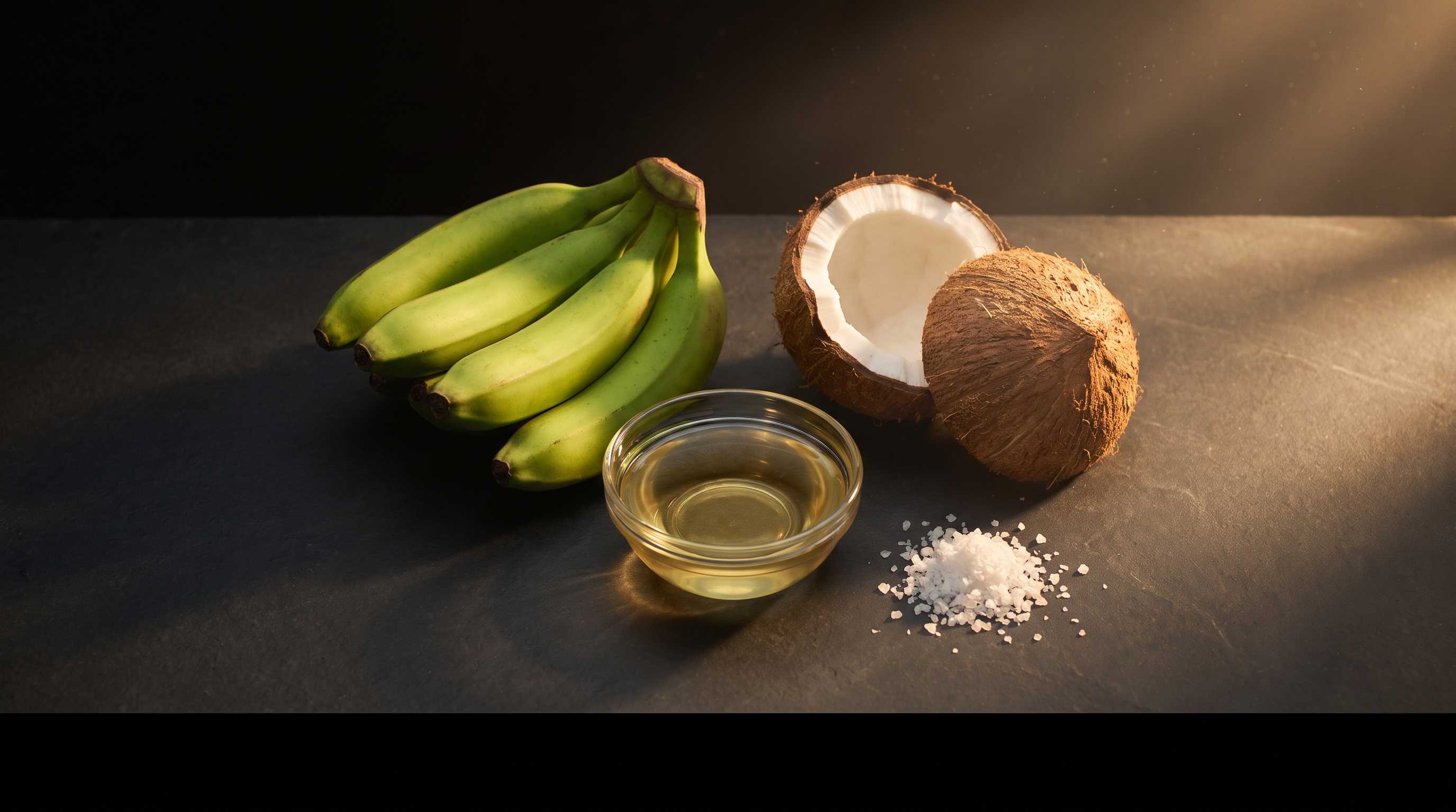 Three Simple Organic Ingredients: Nendran Banana, Sea Salt, Coconut Oil